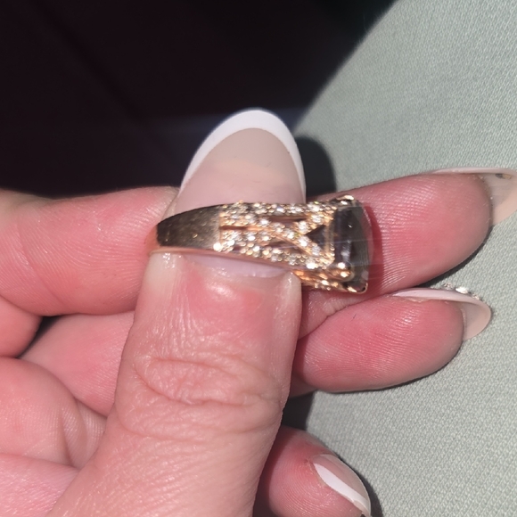 LeVian Chocolate Quartz and Diamond Ring in Rose Gold - Picture 3 of 9